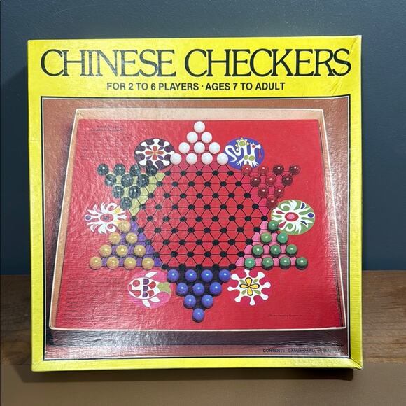 Vintage 1981 Whitman Chinese Checkers board game all pieces included 2-6 players - Picture 1 of 12
